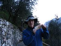 Alex scores 50 Euros in the cragside olive groves.  hmmmm C's birthday dinner